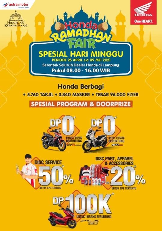 Astra Motor Natar Gelar Honda Ramadha Fair 2021